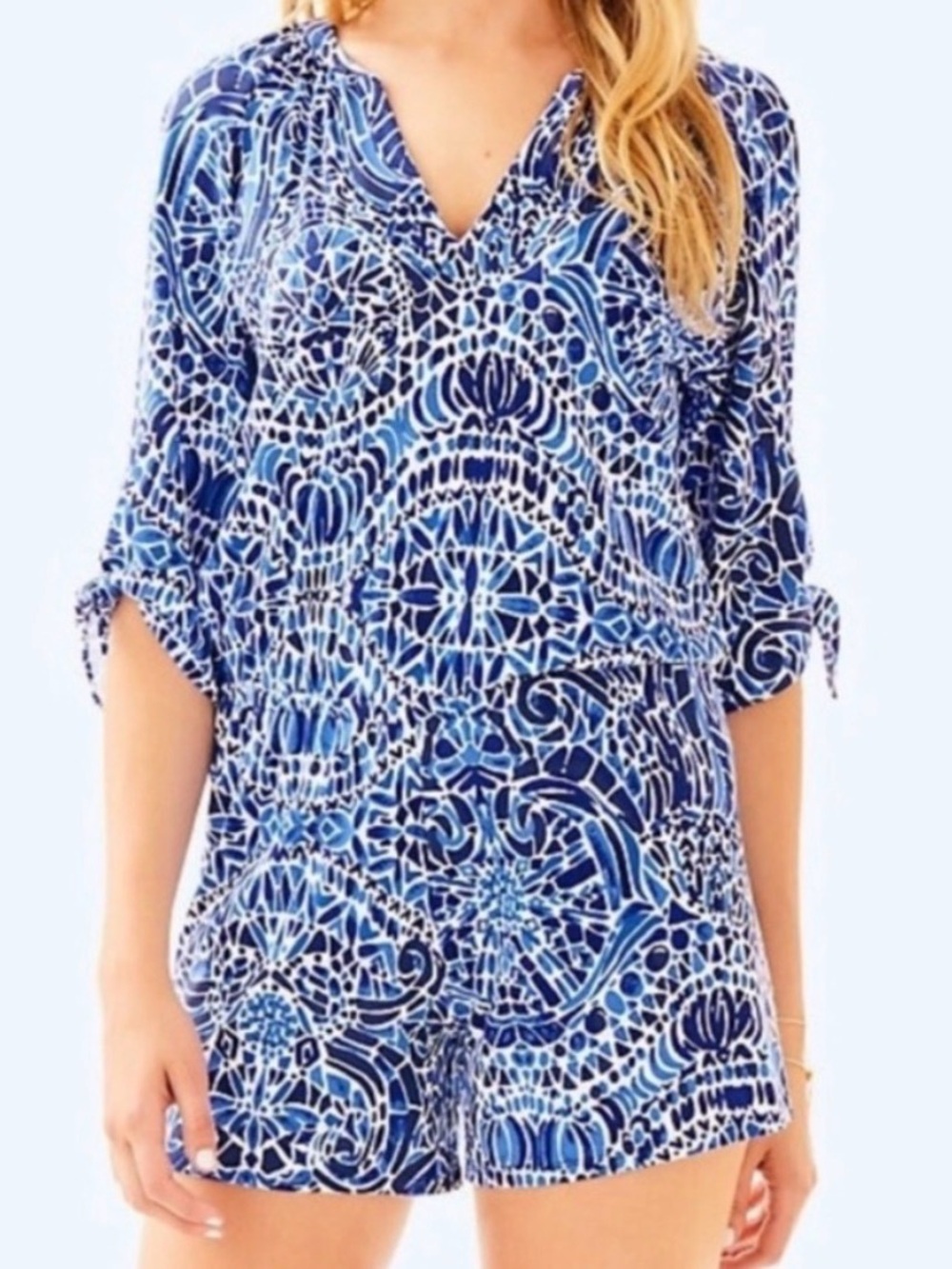 Lilly Pulitzer Blue Bryce Romper medium